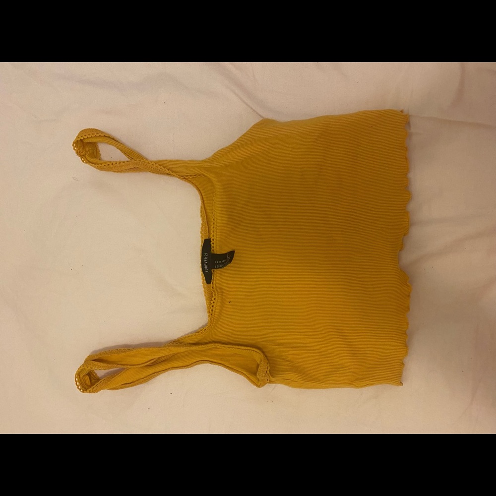 Yellow crop top